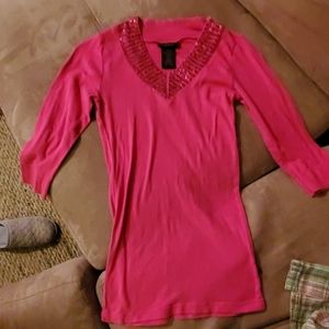 Pink long sleeved shirt